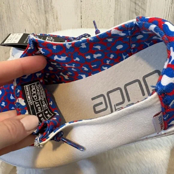 NWT Hey Dude Women's Size 6 Wendy Americana Flat Slip On Shoes BILLS COLORS! - Picture 9 of 9